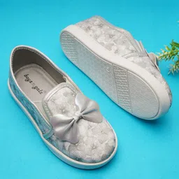 boyz n galz Floral Bow Applique Detailed Casual Shoes - Grey-picture-16