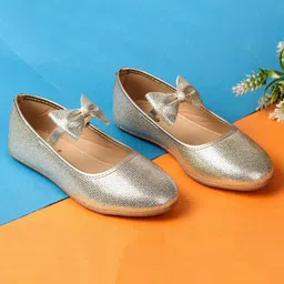 Boyz n Galz Shimmer Bow Applique Detailed Ballerinas - Gold-picture-48