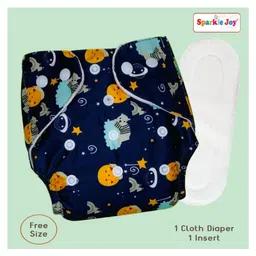 Sparkle Joy Reusable Cloth Diapers Cotton Adjustable Size Multicolor With Insert Pad-picture-25