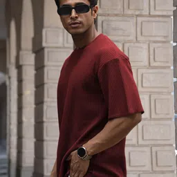 Powerlook Men Drop-Shoulder Sleeves T-shirt image 3