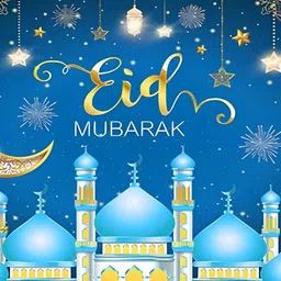 Backdropon Blue Ramadan Kareem With Mosque Design Rectangular Backdrop Festive Decor-picture-31