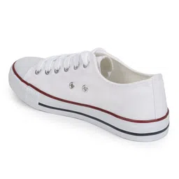 TRUFFLE COLLECTION Canvas Colour Blocked Sneakers - White image 4