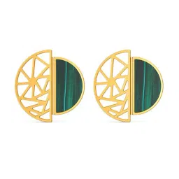 Joyalukkas Gold 18k Radiant Semi-Circle Bond Stud Earrings for Women-image-48