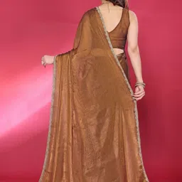 sanjana  silk SANJANA SILK Beads and Stones Pure Chiffon Saree image 2