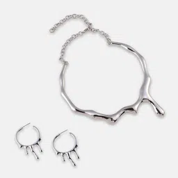 SOHI The Drip Silver-Plated Jewellery Set image 4
