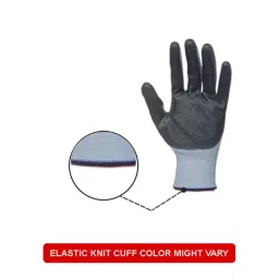 PRO GRIP By ROCKSAFE Safety Hand Gloves 13 Gauge Polyester Level 1 Nitrile Coating White & Grey Free Size, ECO (Pack of 600 Pairs) image 3