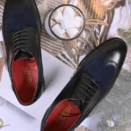 Cobblerz Men's Black Derby Shoes-image-94