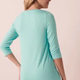 La Vie En Rose Blue Plain T-Shirt image 2