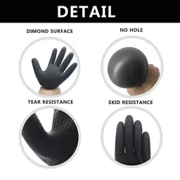 Laxmisafe Rubber Heavy Duty Hand Gloves, Black XL Size, ‎LS-01 (Pack of 2 Pair) image 2