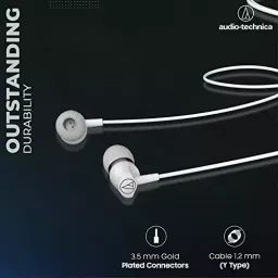 Audio Technica In-Ear Wired Earphones with In-line Mic & Control 3.5 mm White, ATH CLR100iS WH image 5