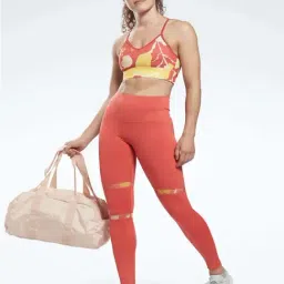 Reebok Orange Mid Rise Sports Tights image 3