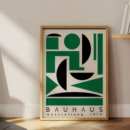SAF White & Green 1 Piece Wood Abstract Wall Paintings image 2