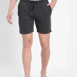 Sweet Dreams Grey Melange Regular Fit Shorts-image-62