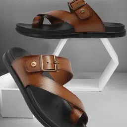 Carlton London Men's Tan Toe Ring Sandals-picture-36