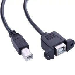 Mak World Male to Female Printer Extension Cable 1 m USB Type B Up To 480 Mbps Black-picture-11
