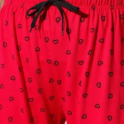 trendy world Pack of 3 Women Heart Printed Cotton Comfortable Pyjama/Lounge Pants image 2
