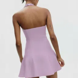 Pookiie Halter Neck Scuba Fit & Flare Mini Dress image 3