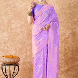 Suha Woven Design Zari Art Silk Ready to Wear Banarasi Saree-image-90