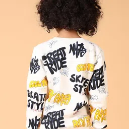 V-Mart Boys Typography Printed Cotton Sweatshirt image 4