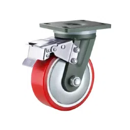 MUVALL Castor Wheel Polyurethane (Cast Iron Core) Brake Type 150x55 mm Wheel Size, HDP B 150 55 PUCB-picture-48