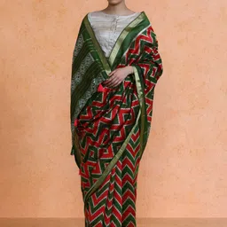SARHA Women Geometric Printed Saree With Blouse Piece-picture-30