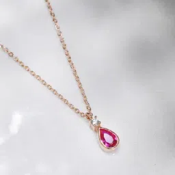 Zavya 92.5 Sterling Silver Necklace in Rose Gold-Plating-picture-13