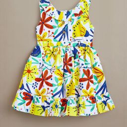 hopscotch Cotton Ruffled Floral Casual Dress-picture-31