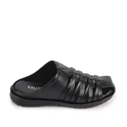 Fausto Men's Black Mule Shoes image 2