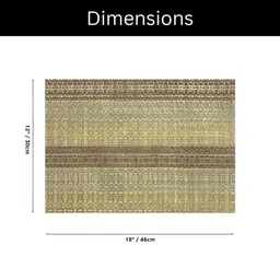 LUXEHOME INTERNATIONAL Brown & Grey 4 Pieces Striped Table Placemats image 5