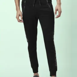 People by Pantaloons Black Regular Fit Printed Joggers-image-55
