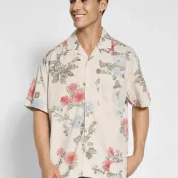 American Eagle Outfitters Beige Regular Fit Floral Print Shirt-picture-41