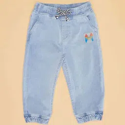 Pantaloons Baby Blue Cotton Embroidered Jeans image 2