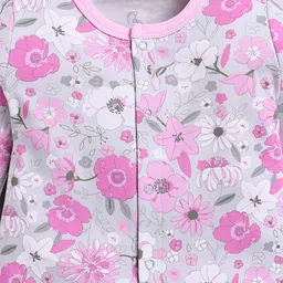 BABY GO Infants Kids Floral Printed Cotton Sleepsuit image 3