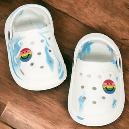 Lil Lollipop Smiley  Applique Detailed Anti Slip Clogs - White-picture-16