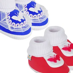 NESKA MODA Unisex Kids Cotton Booties image 4