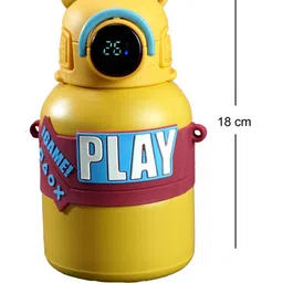 Little Surprise Box Stainless Steel Game Theme Water Bottle with Temperature Display Yellow - 550ml image 3
