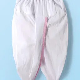 Babyhug Cambric Full Sleeves Solid Color Kurta Dhoti Set - Pink image 4