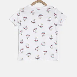 MINI KLUB Boys White Printed Round Neck T-shirt image 2