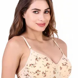 CHILEELIFE Floral Bra Medium Coverage Lightly Padded image 2