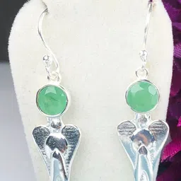 Zhupuk Silver-Plated Brass Crystals Drop Earrings-picture-23