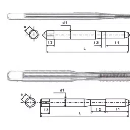 MIRANDA TOOLS Spiral Point Hand Tap (Size 3.5 x 0.35 mm), 350353A image 1