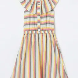 Fame Forever by Lifestyle Kids Multicolor Striped Dress-image-10