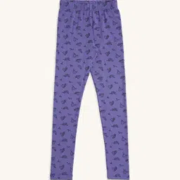 Pantaloons Junior Purple Cotton Printed Leggings-picture-31
