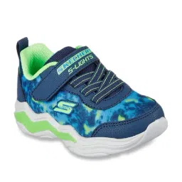 Skechers Boys ERUPTERS IV Navy Lime Casual Shoes image 2