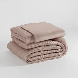 Stoa Paris Pink Polyester Textured 300 TC Double Bedsheet with 2 Pillow Covers image 5