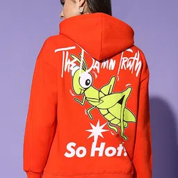 GRIFFEL Women Graphic Printed Hood Long Sleeves Pullover Sweatshirt image 1