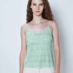 Cover Story Green Regular Fit Top-picture-24