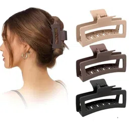DailyObjects Women Set of 3 Rectangular Shape Claw Clip image 3