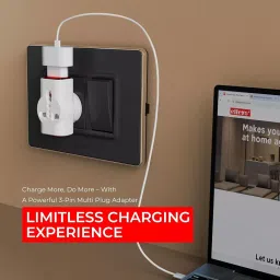 Hi-Fi Dingo 3 Pin Multi Plug Universal Socket Travel Adaptor 6 & 16 A Current White, Red image 5