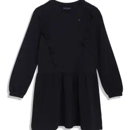 Tommy Hilfiger Kids Navy Solid Full Sleeves Dress-picture-35